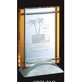 Optical Crystal Deco Amber Desktop Award